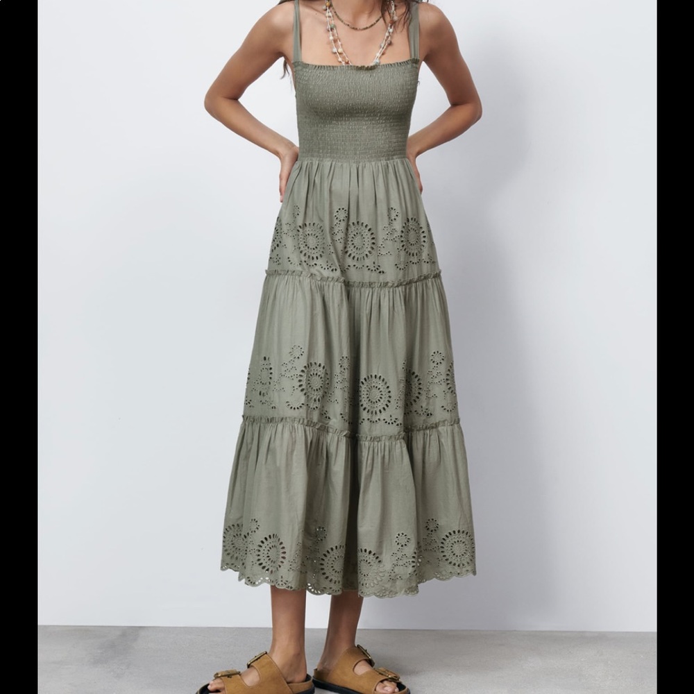 Zara eyelet dress